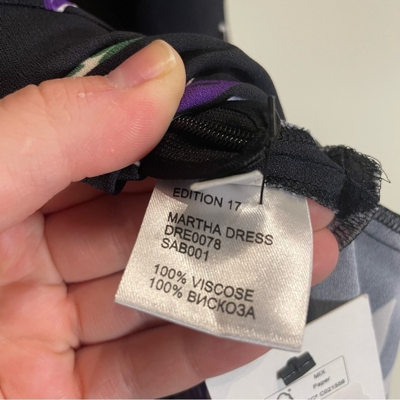 La DoubleJ Martha Dress Orchidee Nero in Sablé Satin MSRP $890 Small - Picture 10 of 10